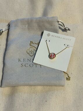 Kendra Scott Gold Necklace with Baseball Pendant